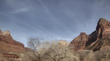 Weather camera view of Zion Canyon Village.