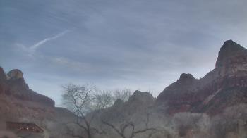 Weather camera view of Zion Canyon Village.