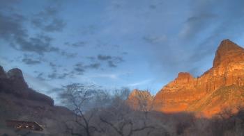 Weather camera view of Zion Canyon Village.
