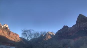 Weather camera view of Zion Canyon Village.