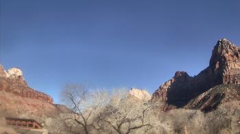Weather camera view of Zion Canyon Village.