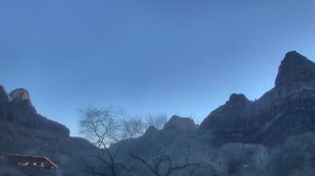 Weather camera view of Zion Canyon Village.