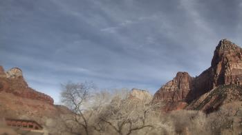 Weather camera view of Zion Canyon Village.