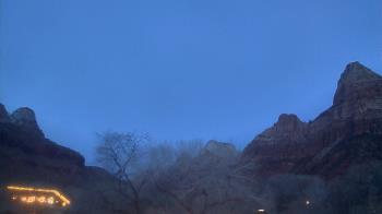 Weather camera view of Zion Canyon Village.