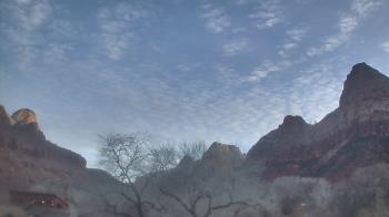 Weather camera view of Zion Canyon Village.