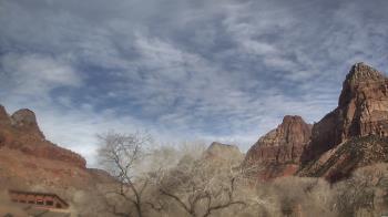 Weather camera view of Zion Canyon Village.