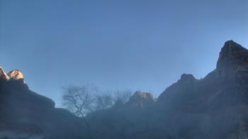 Weather camera view of Zion Canyon Village.