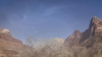 Weather camera view of Zion Canyon Village.