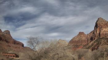 Weather camera view of Zion Canyon Village.