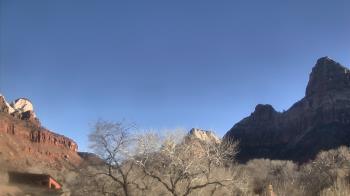 Weather camera view of Zion Canyon Village.