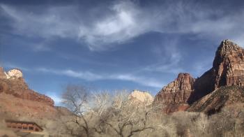 Weather camera view of Zion Canyon Village.