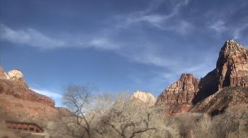 Weather camera view of Zion Canyon Village.