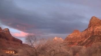 Weather camera view of Zion Canyon Village.