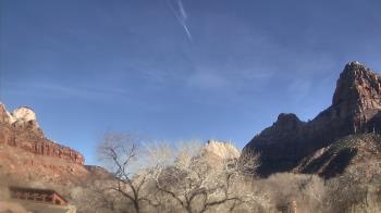 Weather camera view of Zion Canyon Village.