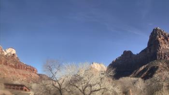 Weather camera view of Zion Canyon Village.