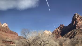 Weather camera view of Zion Canyon Village.