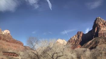 Weather camera view of Zion Canyon Village.