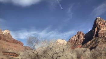 Weather camera view of Zion Canyon Village.