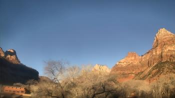 Weather camera view of Zion Canyon Village.