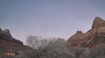 Weather camera view of Zion Canyon Village.