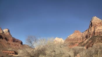 Weather camera view of Zion Canyon Village.