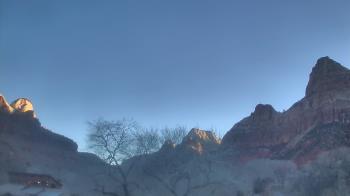 Weather camera view of Zion Canyon Village.