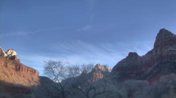 Weather camera view of Zion Canyon Village.