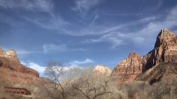 Weather camera view of Zion Canyon Village.