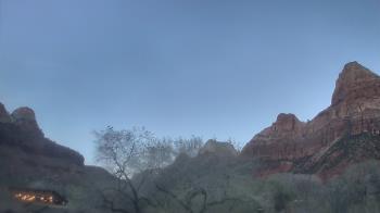 Weather camera view of Zion Canyon Village.