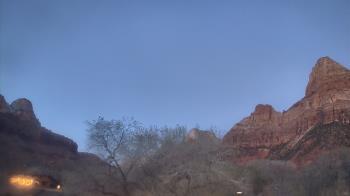 Weather camera view of Zion Canyon Village.