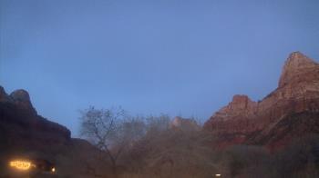 Weather camera view of Zion Canyon Village.