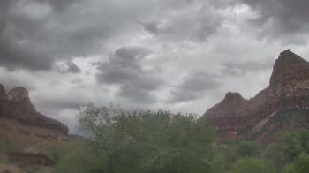 Weather camera view of Zion Canyon Village.