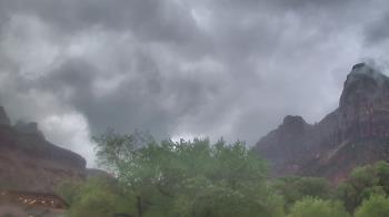 Weather camera view of Zion Canyon Village.