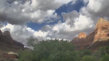 Weather camera view of Zion Canyon Village.