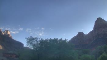 Weather camera view of Zion Canyon Village.