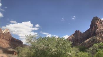 Weather camera view of Zion Canyon Village.
