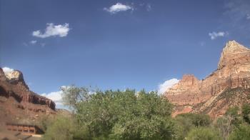 Weather camera view of Zion Canyon Village.