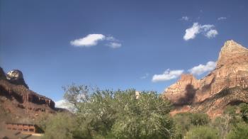 Weather camera view of Zion Canyon Village.