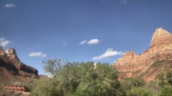 Weather camera view of Zion Canyon Village.