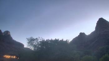 Weather camera view of Zion Canyon Village.