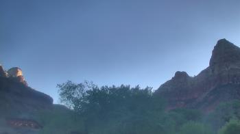 Weather camera view of Zion Canyon Village.