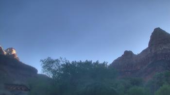 Weather camera view of Zion Canyon Village.
