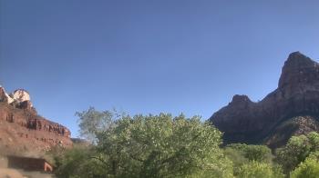 Weather camera view of Zion Canyon Village.