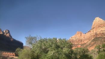 Weather camera view of Zion Canyon Village.