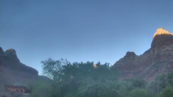 Weather camera view of Zion Canyon Village.