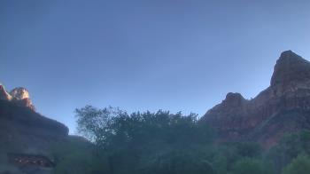 Weather camera view of Zion Canyon Village.
