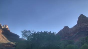 Weather camera view of Zion Canyon Village.