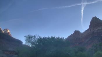 Weather camera view of Zion Canyon Village.