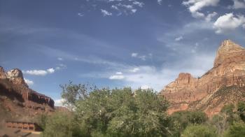 Weather camera view of Zion Canyon Village.