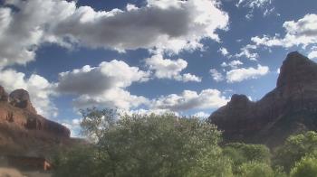 Weather camera view of Zion Canyon Village.